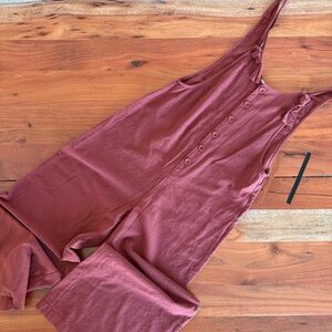 Essue Rust Brown cropped jumpsuit